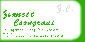 zsanett csongradi business card